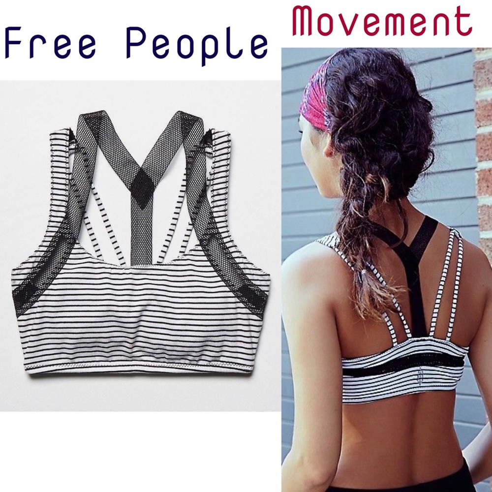 FREE PEOPLE (MOVEMENT) - STRIPED MESH BRA